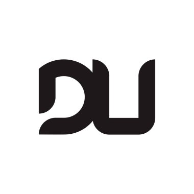 DU Letter Logo Tasarımı Basit Biçimli