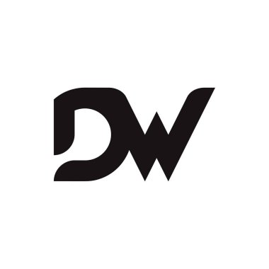 DW Harf Logo Tasarımı Basit Biçimli