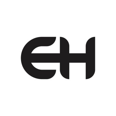 Basit Biçimli EH Harf Logosu Tasarımı