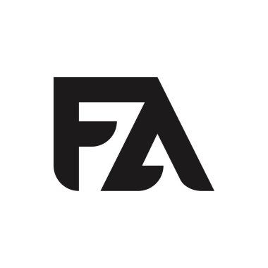 FA Harf Logosu Tasarımı Basit Biçimli