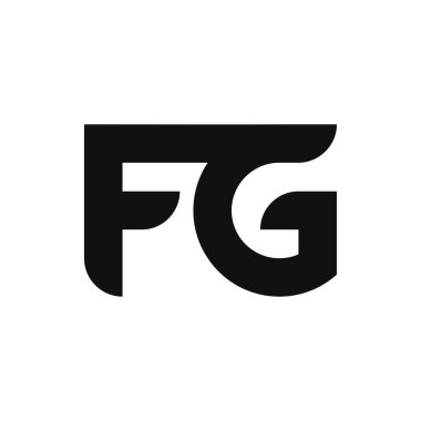 Basit Biçimli FG Harf Logo Tasarımı