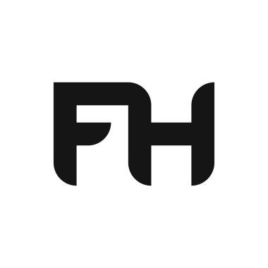 Basit Biçimli FH Harf Logosu Tasarımı