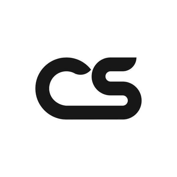 CS Letter Logo Design With Simple style