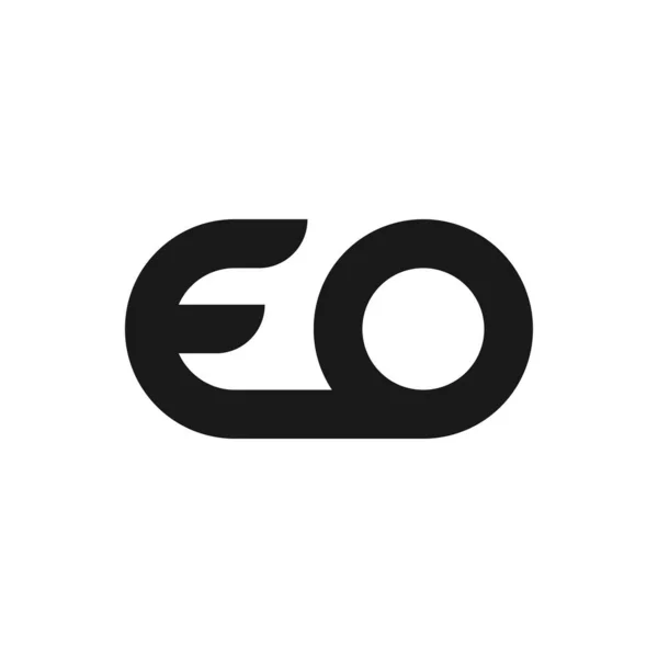 シンプルなスタイルのEoレターロゴデザイン — ストックベクタ