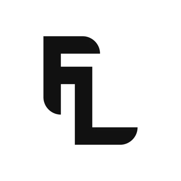 シンプルなスタイルのFlレターロゴデザイン — ストックベクタ