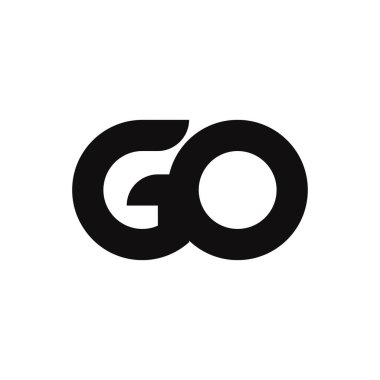 GO Harf Logosu Tasarımı Basit Biçimli