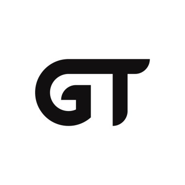 Basit Biçimli GT Harf Logo Tasarımı