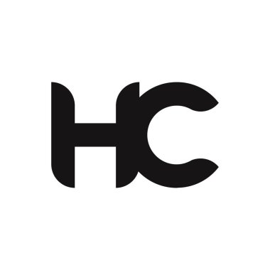 Basit Biçimli HC Harf Logosu Tasarımı
