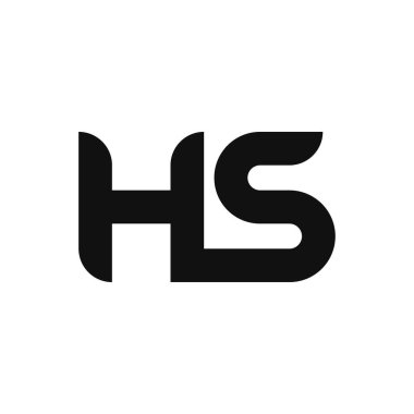 Basit Biçimli HS Harf Logosu Tasarımı