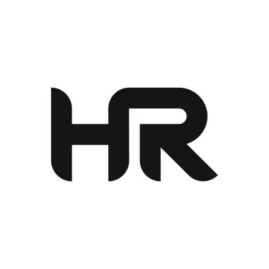 Basit Biçimli HR Harf Logosu Tasarımı