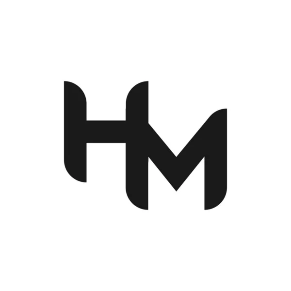 简约风格的Hm字母标志设计 — 图库矢量图片