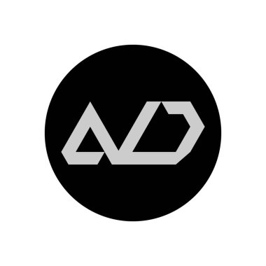 AD Harfi Logo Tasarımı Basit Biçimli