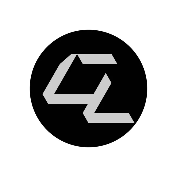 Basit Biçimli Harf Logosu Tasarımı — Stok Vektör
