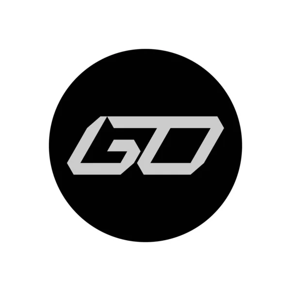 GO Harf Logosu Tasarımı Basit Biçimli