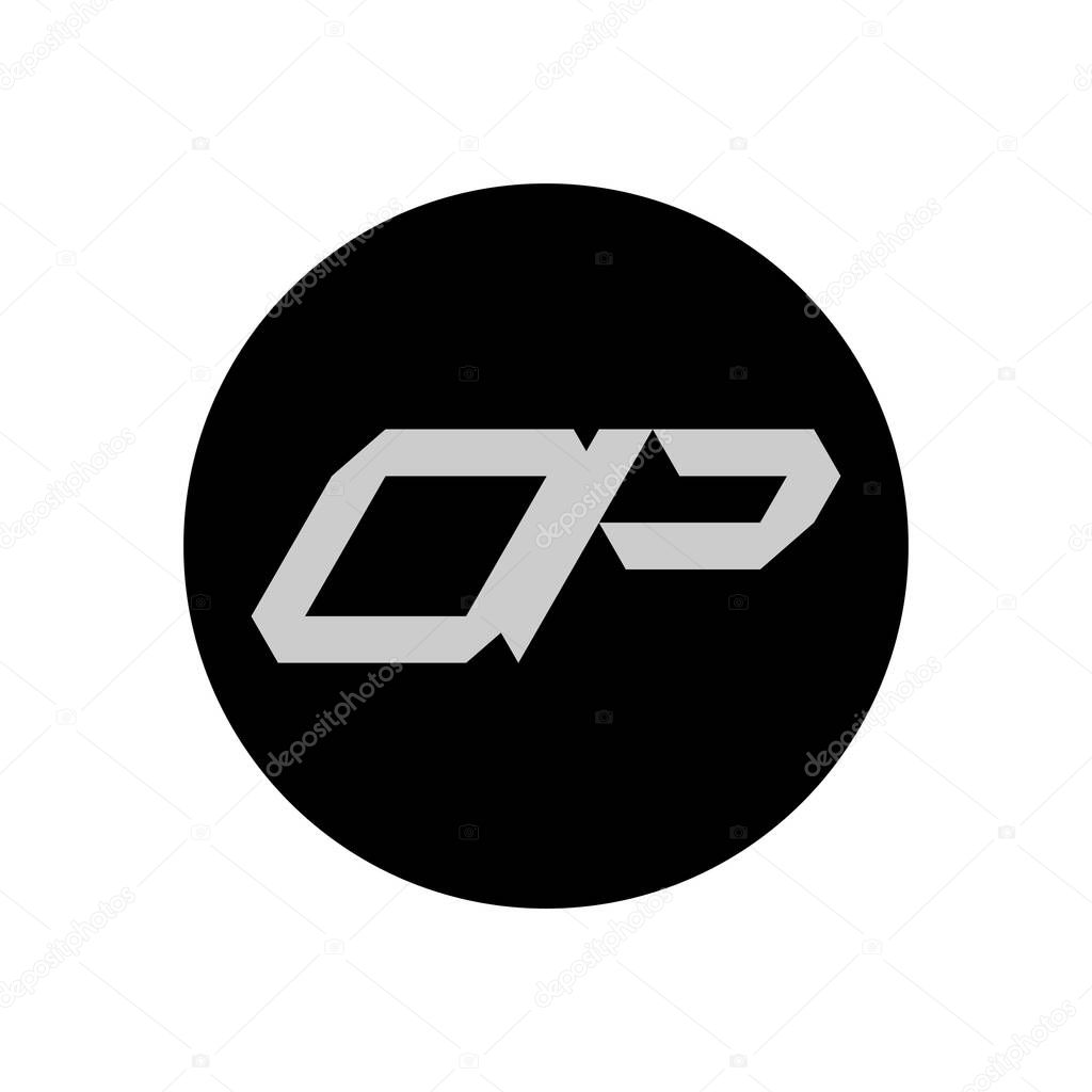 OP Letter Logo Design With Simple style