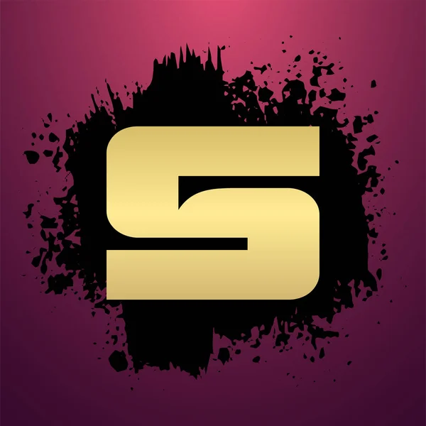 Gold Letter Logo Design Met Eenvoudige Stijl — Stockvector