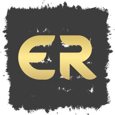 Logo Er Altın Harf Logosu Tasarımı Basit Tarzlı