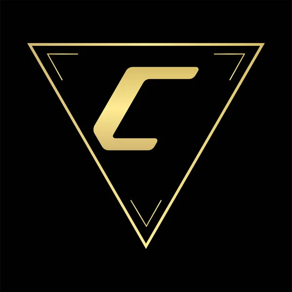 Logo Firma Gold Letter Logo Design Mit Einfachem Stil — Stockvektor