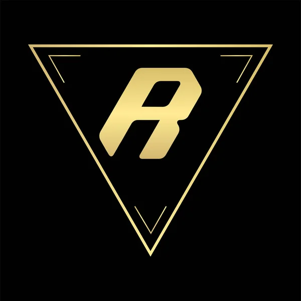 Logo Bedrijf Gouden Letter Logo Design Met Eenvoudige Stijl — Stockvector