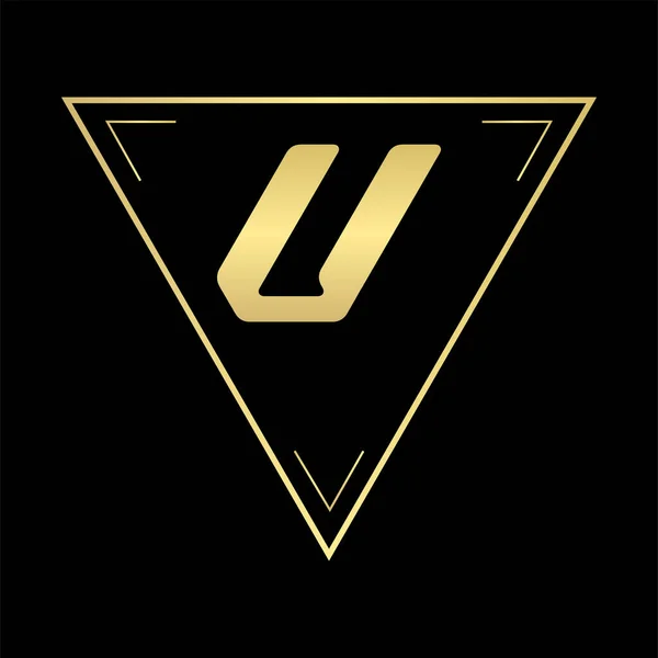 Logo Company Gold Letter Logo Design Mit Einfachem Stil — Stockvektor