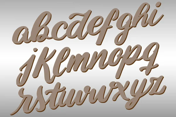 Elegant Brown Alphabet Font Set Typography Modern Style Display Font — Stock Vector