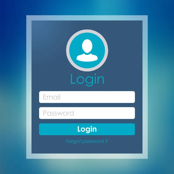 Modern giriş formu sayfası. Web sitesi UI vektör elemanları. - Bulanık Arkaplanlı Vektör Resimleri