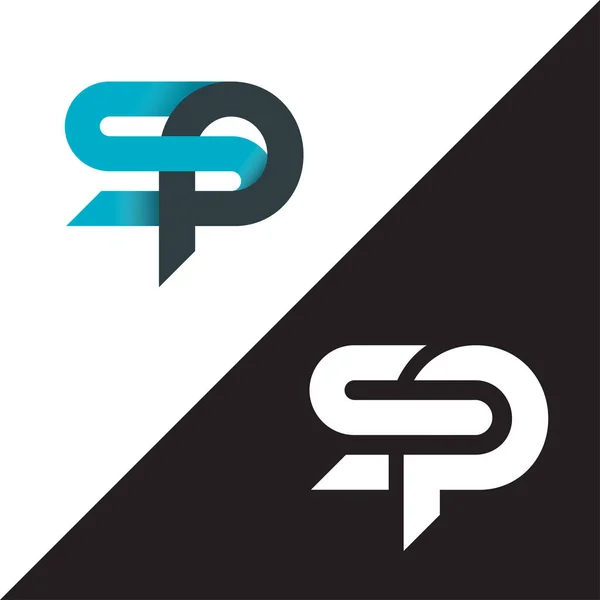 İlk Harf SP Bağlı Tasarım Logosu