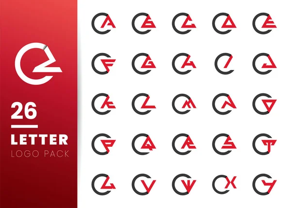 C içindeki ilk harf logosu büyük beyaz gri arka planda yuvarlanmış. Şirket için modern iş logosu tasarım şablonu.