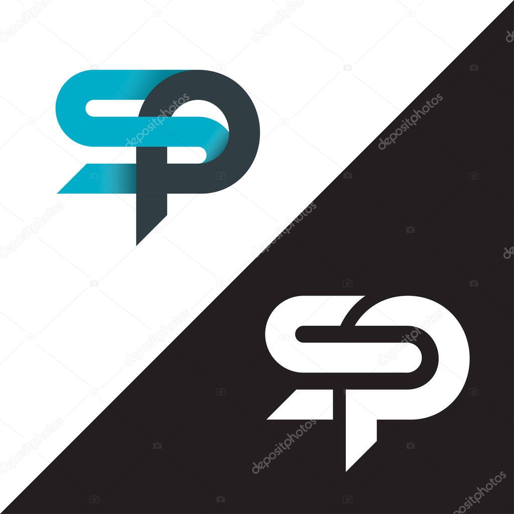 Initial Letter SP Linked Design Logo