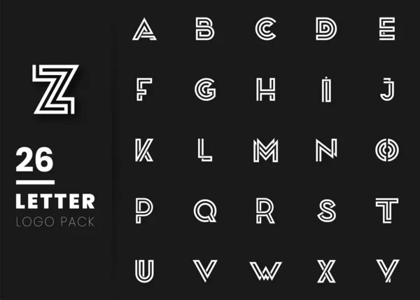Baş harfler minimalist sanat monogramı. Başlık, Başlık, Harf, Logo için yaratıcı tasarım vektörü doğrusal. Şirket işleri için modern monogram. Siyah arkaplanda Labirent Çizgisi sanat biçimi.
