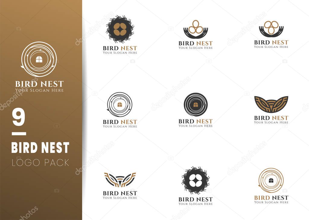 Nest Logo Design isolated on white background