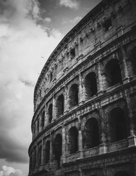 Rom Italien Colosseumorcoliseum Svartvitt — Stockfoto