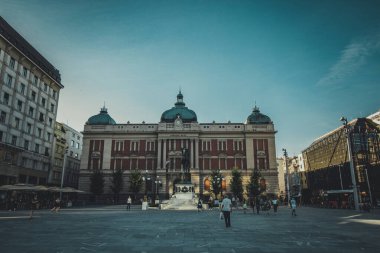Belgrad 'daki Ulusal Müze Sırbistan' ın Cumhuriyet Meydanı 'nda