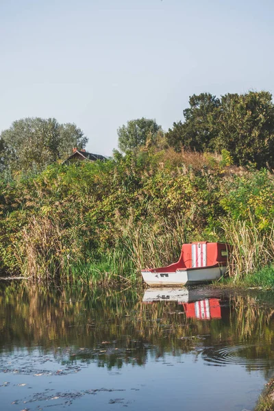 Лодка Озере Srebrno Jezero Сербия — стоковое фото