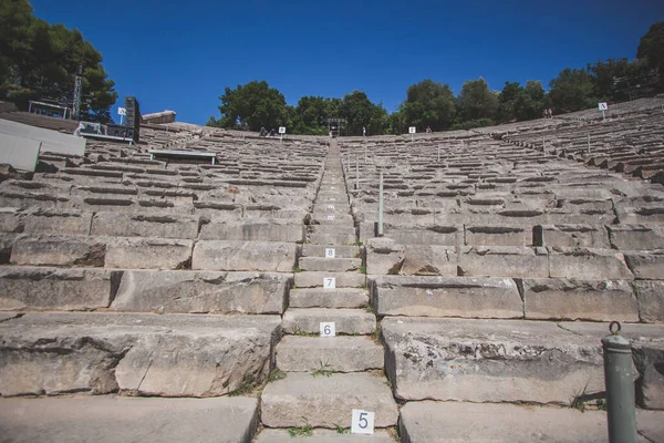 Yunanistan Epidaurus Kentindeki Antik Asklepieion Tiyatrosu — Stok fotoğraf