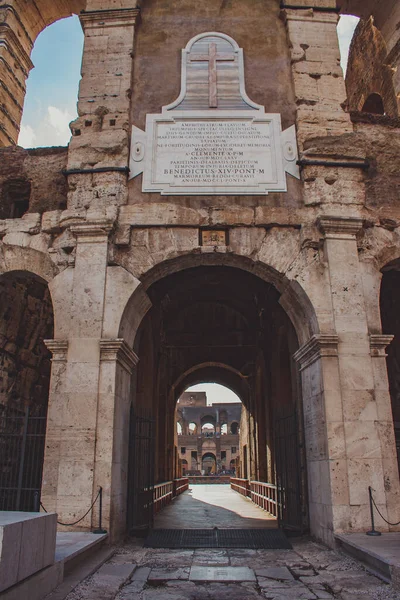 Koloseum Neboli Koloseum Známé Také Jako Flavian Amphitheatre Řím Itálie — Stock fotografie