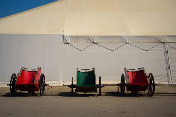 Ancient Roman Horse Carriage Chariot — Stock Photo, Image