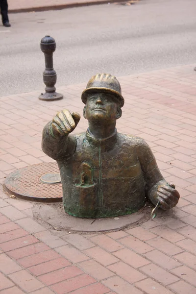 Subotica Serbia Marzo 2017 Scultura Dell Idraulico — Foto Stock