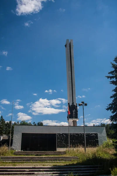 Denkmal Für Die Gefallenen Partisanen Auf Strazici Pljevlja Montenegro — Stockfoto