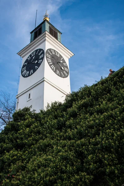 Torre Dell Orologio Nella Fortezza Petrovaradin Novi Sad Serbia — Foto Stock