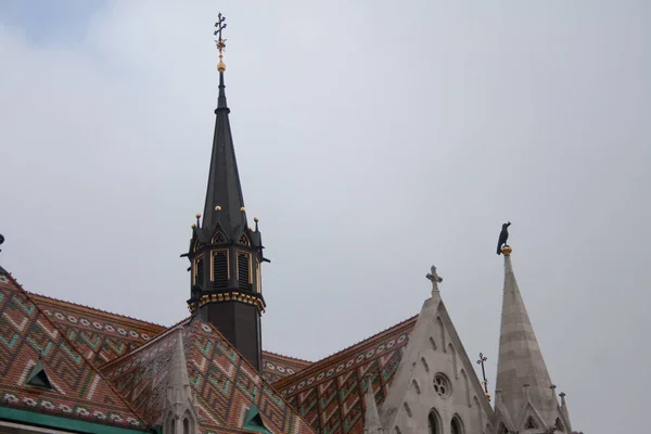 Tetto Della Chiesa San Mattia Budapest Ungheria — Foto Stock