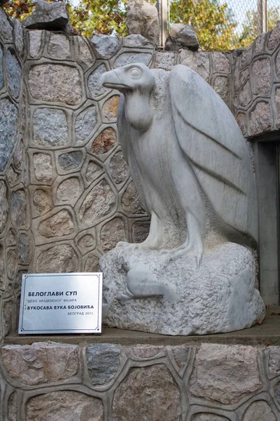 Skulptur Griffongam Belgrad Zoo Serbien — Stockfoto