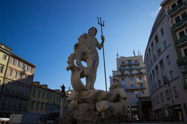 Fontänen Neptune Trieste Italien — Stockfoto