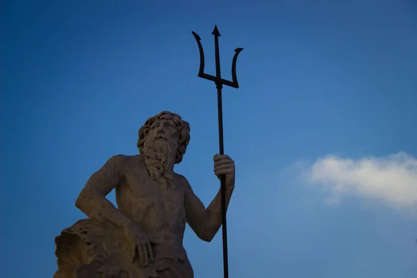 Fonte Neptuno Trieste Itália — Fotografia de Stock