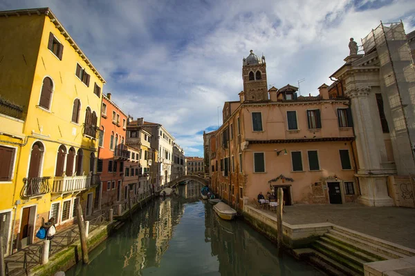 Canal San Barnaba Quartier Dorsoduro Venise — Photo