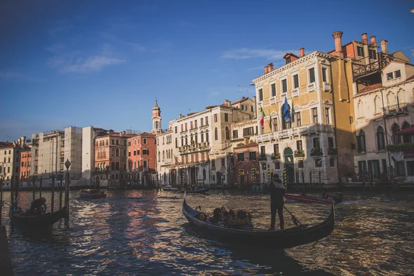 Gondola Grand Canal Benátkách — Stock fotografie