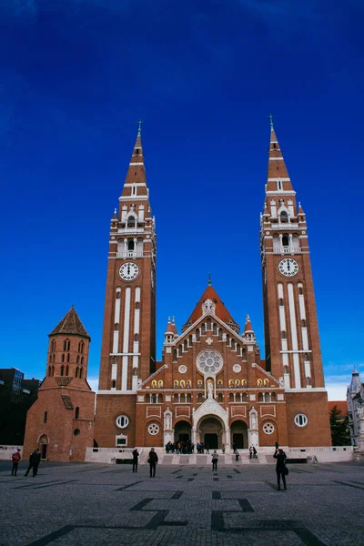 Szeged Magyarország Magyar Szűzanya Votive Church Cathedral — Stock Fotó