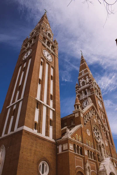 Szeged Magyarország Magyar Szűzanya Votive Church Cathedral Stock Kép