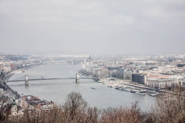 Budapeşte, Macaristan 'ın panoramik manzarası