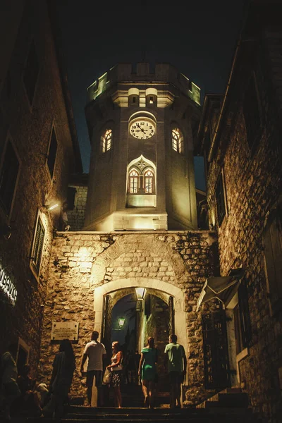 Torre Del Reloj Sahatkula Herceg Novi Montenegro — Foto de Stock